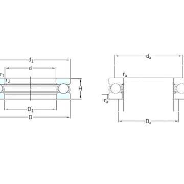 511/670F SKF Thrust Ball Bearings