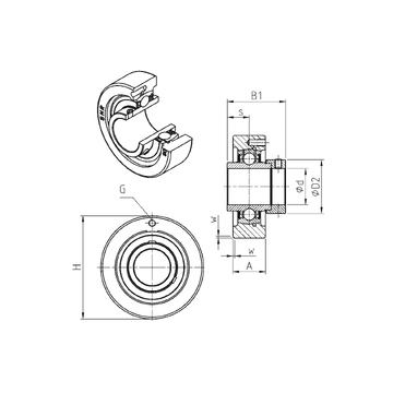 EXC214 SNR Bearing Units